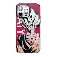for iPhone Anime Phone Case -Shimmering Laser Effect - Superior Grip and Protection - Multiple Design Available (01,for iPhone 15 PRO MAX) Red