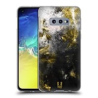 Head Case Designs Black and White Gold Leaf Abstract Art Soft Gel Case Compatible with Samsung Galaxy S10e