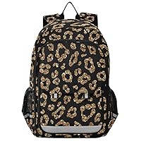 ALAZA Gold Glitter Leopard Business Travel Hiking Camping Rucksack Pack