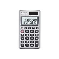 Casio HS-8VA-WK-UP 8-Digit Pocket Calculator, Silver