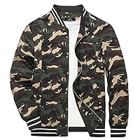 MINIDORA Men's Camo Hoodie Funny Full Zip Hip-hop Sweatshirts Jacket Casual Coat