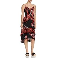 Joie Womens Tiered Ruffle A-line Dress, Multicoloured, 4