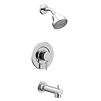 Moen Align Chrome Posi-Temp Pressure Balancing Eco-Performance Modern Tub and Shower Trim Kit Valve Required, T2193EP