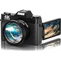 4K Digital Camera for YouTube, 48MP Vlogging Camera, 16X Digital Zoom, 3.0