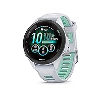 Garmin Forerunner 265S Running Smartwatch, Colorful AMOLED Display, Training Metrics and Recovery Insights, Whitestone and Neo Tropic 42 mm