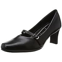 VB3301 Women's Square Toe, Heel, 2.6 inches (6.5 cm), Foot Circumference: 3E, PU Leather