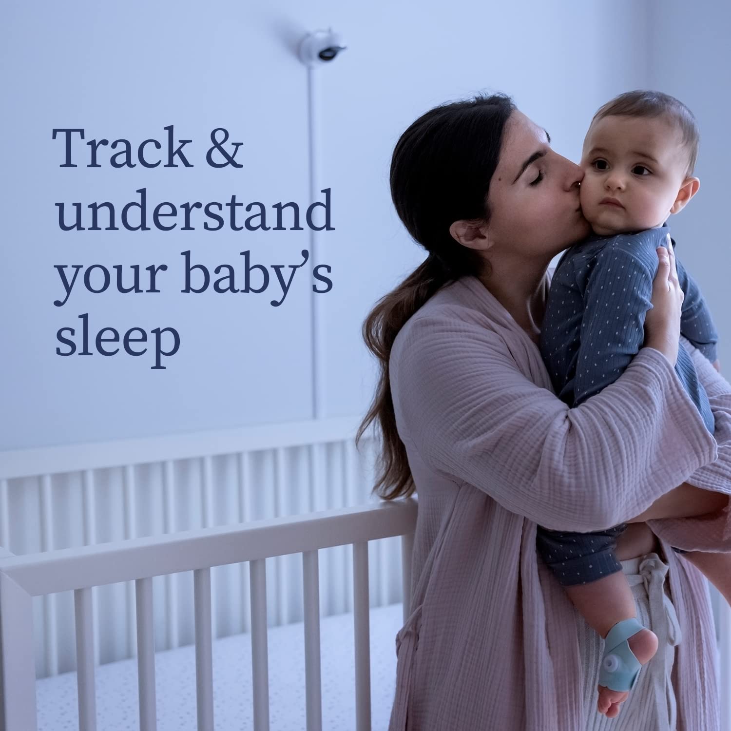 Owlet Dream Duo Smart Baby Monitor - HD Video Monitor with Camera and Dream Sock: Only Baby Monitor to Track Heart Rate and Average Oxygen as Sleep Quality Indicators - Dusty Rose