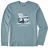 Snowy Adirondack Cardinal Cotton tee, Longsleeve Graphic Crewneck T-Shirt