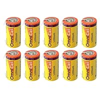 10x OmniCel ER26500 3.6V 8.5Ah Size C Lithium Battery w/ Tabs For Tracking Buoys, Location GSM, ARGOS, Emergency Lighting, Computer RAM, CMOS Circuit memory, Earthquake tester, Numerical Control Tool