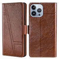 Phone Cover Wallet Folio Case for XIAOMI MI 11 Ultra, Premium PU Leather Slim Fit Cover for MI 11 Ultra, 3 Card Slots, 1 Transparent Photo Frame Slot, Anti-Dirt, Brown