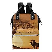 King Lion Travel Backpack Diaper Bag Lightweight Mommy Bag Shoulder Bag for Men Women