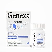 Genexa Sleepology® Nighttime Sleep Aid - 60 Tablets - Nighttime Sleep Aid to Help You Fall Asleep, Wake Up Refreshed, Certified Organic & Non-GMO, Physician Formulated, Homeopathic