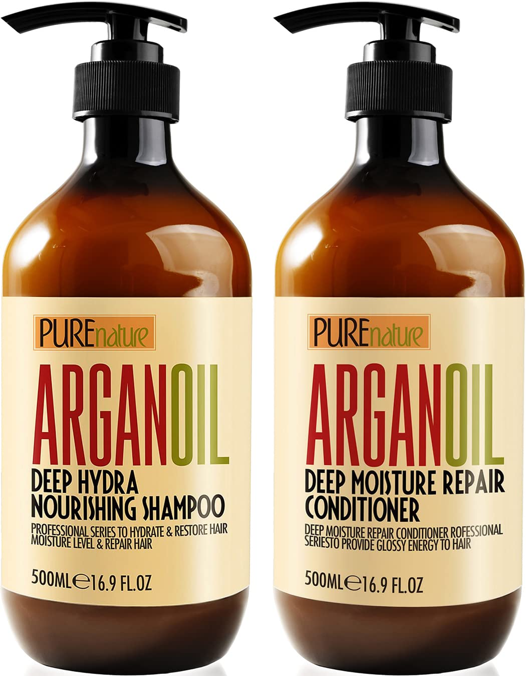 Mua Moroccan Argan Oil Shampoo and Conditioner SLS Sulfate Free Set - Best  Gift for Damaged, Dry, Curly or Frizzy Hair - Thickening for Fine / Thin  Hair, Safe for Color and