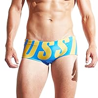 Men's Low Waisted Beach Boxer Swimming Brief Trunks