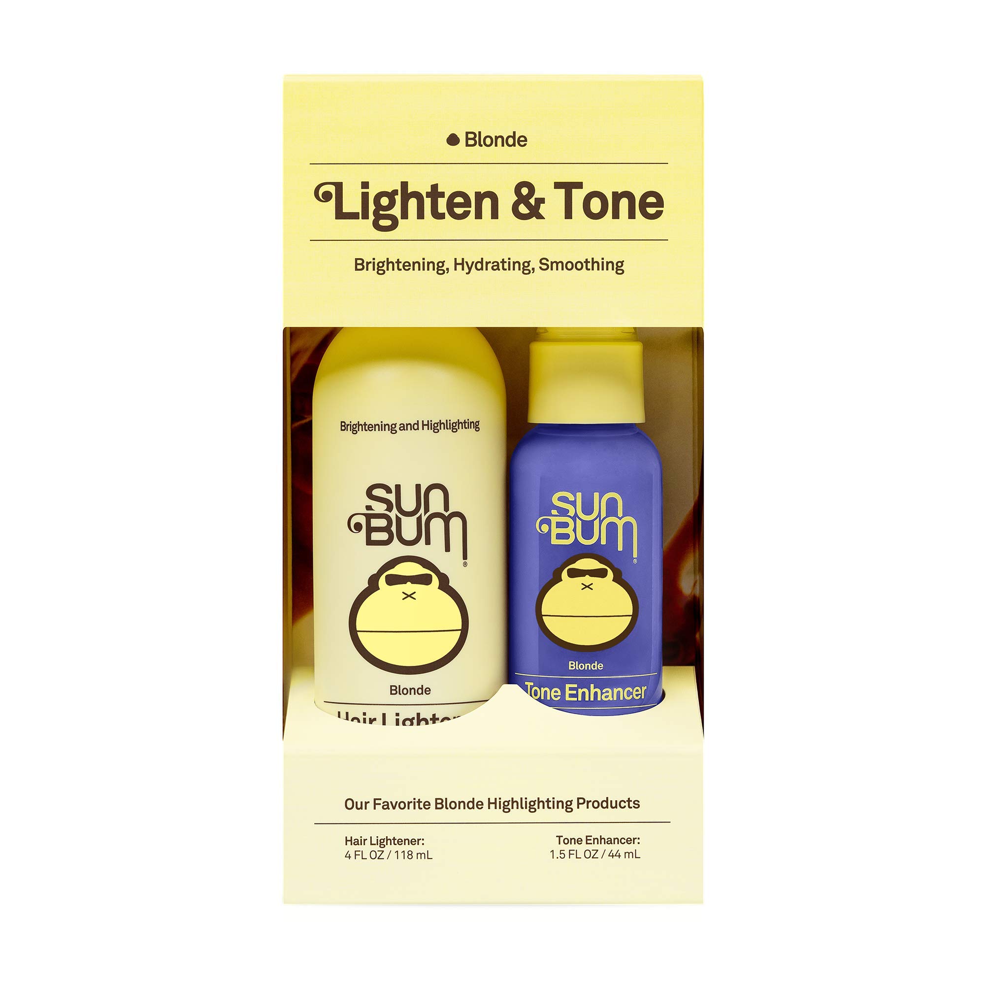 Sun Bum Lighten and Tone Kit | Blonde Hair Lightener and Tone Enhancer Travel Kit | Vegan, Paraben, Gluten and Cruelty Free