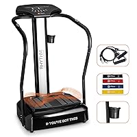 Lifepro Vibration Plate Exercise Machine with Handles, Vibrating Plate Exercise Machine, Vibration Platform Machines, Vibration Plate Lymphatic Drainage, Handles Help with Balance