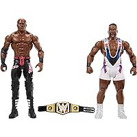 Mattel WWE Big E vs Bobby Lashley Championship Showdown Action Figure 2-Pack with Mattel WWE Championship, 6-inch