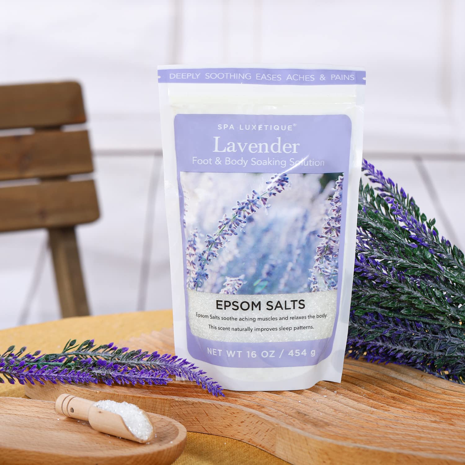 Epsom Salts for Soaking, Spa Luxetique Bath Salts for Women Relaxing Gifts Set with Lavender, Vanilla and Coconut Scent Bath Set with Tea Tree Oil Gifts for Mom Mother's Day Gifts