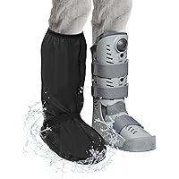 2 Pcs Walking Boot Cover for Brace Orthopedic Walker Boot Foot Cast Cover Recovery Shoes Covers for Ankle Fracture Rain Winter Snow Boot Covers Waterproof Tall Boot Protector Reusable Accessories