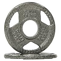 Signature Fitness Cast Iron Plate Weight Plate for Strength Training and Weightlifting, Standard or Olympic, Multiple Sizes