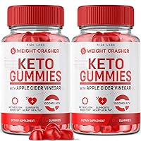 (2 Pack) Weight Crasher Keto Gummies - Weight Crasher Keto ACV Gummies Supports Heart Health Weight Loss Booster Apple Cider Vinegar Keto+ACV 1000 MG Supplement Energy Gomitas (120 Gummies)
