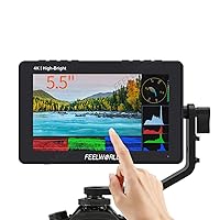 F5 PRO X 5.5-Inch IPS Monitor 1600nit Video Panel 1920 * 1080px Touch Control 4K UHD Input Output Support V-Mount Battery/NP-F Battery/Type-C/DC Power Supply with Detachable Sunshade & Tilt