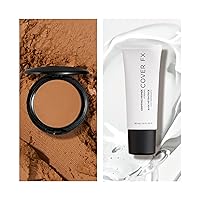 COVER FX Pressed Mineral Power Foundation, T4 + Gripping Makeup Primer