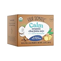 Chai Latte by Four Sigmatic | Organic Instant Chai Latte with Turkey Tail, Reishi Mushrooms & Coconut Milk Powder | Supports Gut & Digestion Health | Decaf, No Dairy & Gluten-Free | 10 Count