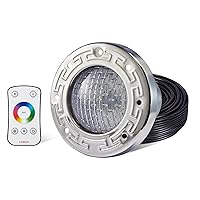 HQUA PN04DC 120 AC LED RGBW Color Change Inground Pool/SPA Light, 6 Inch 15W 1250lm (150W Incandescent Equivalent), with 100” Cord, Fit for 6