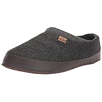 Freewaters Men's Jeffrey Quilted Slipper, Charcoal, 13