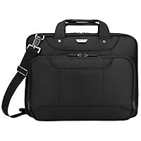 Targus Corporate Traveler Laptop Briefcase Laptop Bag for Men/Women, TSA Security Checkpoint Friendly, Water Resistant Computer Bag for Men/Women, 14-Inch Laptop Case for Men, Black (CUCT02UA14S)