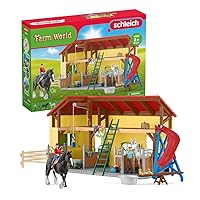 Schleich Farm World, Toy Barn Gift for Kids with Farm Animal Toys and Accessories 30-Piece Set, Ages 3+