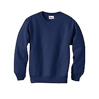 Hanes Boys Youth ComfortBlend EcoSmart Crewneck Sweatshirt(P360)-Navy-L