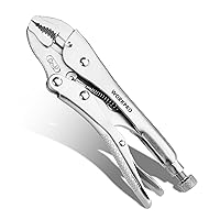 Locking Pliers, 7-inch Curved Jaw Vice Grips pliers, Chromium-Vanadium Steel Locking Pliers with Wire Cutter, Locking Adjustable Vise Grips for Clamping Twisting Welding