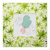 Green Square Picture Frames Can Display 8x8 Inch Photos.With Hooks and Brackets, Flower Photo Frames Can be Displayed Vertically or Horizontally