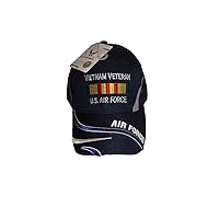 U.S. Air Force Vietnam Vet Veteran Blue Embroidered Ball Cap Hat