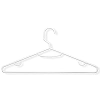 Honey-Can-Do HNG-01523 Recycled Plastic Hangers, White, 15 Count (Pack of 1)