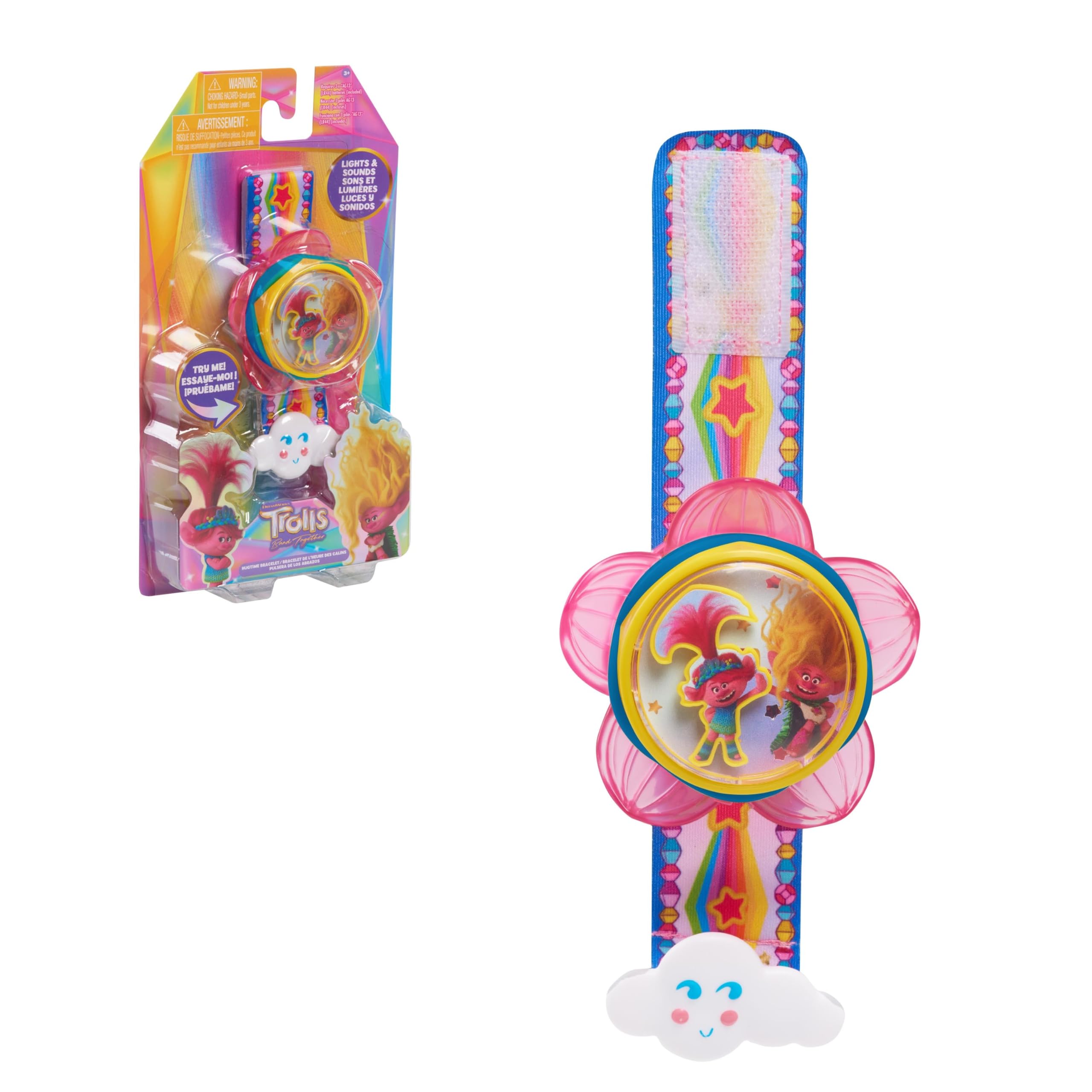 DreamWorks Trolls Band Together Hug Time Talking Bracelet, Kids Toys for Ages 3 Up by Just Play