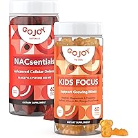 NAC 600mg Supplement and Kids Focus Gummies Bundle - Support for Adults and Children