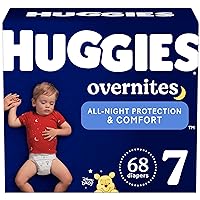 Huggies Size 7 Overnites Baby Diapers: Overnight Diapers, Size 7 (41+ lbs), 34 Count (Pack of 2)
