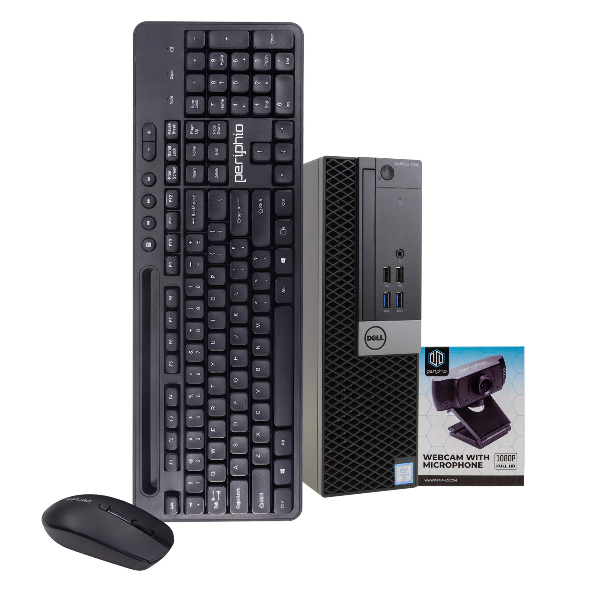 Dell OptiPlex 7040 PC Desktop Computer, Intel i5-6500, 16GB RAM, 512GB SSD, Windows 10 Pro, New 1080p Webcam, New Wireless Keyboard & Mouse, New 16GB Flash Drive, WiFi (Renewed)