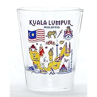 Kuala Lumpur Malaysia Landmarks and Icons Collage Shot Glass