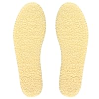 Knixmax Sheepskin Insoles for Men, Non Slip Wool Insoles Cushioned Winter Shoe Pads, Comfort Warm Shoe Inserts for Boots Sneakers Slippers 10 US/EU 43