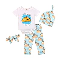 Newborn Baby Girl Clothes You Are My Sunshine Print Short Sleeve Romper Rainbow Legging Pant Summer Outfit (Hamburg, 0-3 Months)