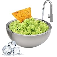 35oz Hot & Cold Temperature Controlled Dip Chiller Bowl, Perfect for Entertaining, Insulated Food Grade Dip Dish Keeps Food Hot or Cold without Condensation, 1 Pack
