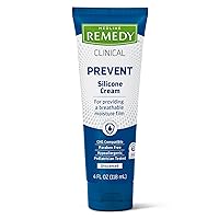 Medline Remedy Clinical Silicone Cream (4 oz), 12 Count, Unscented, Chapped, Sensitive Skin, Breathable, Incontinence Care, Soothing, Breathable Film, Moisturizing, Nourishing