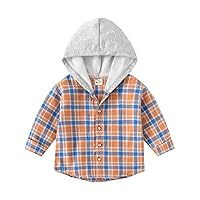 Plaid Outwear for Baby Kid Plaid Button Down Tops Coat Toddler Cute Printed Windproof Spring Autumn Outer