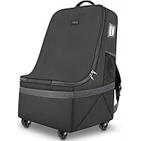 YOREPEK Car Seat Travel Bag with Wheels, Padded Car Seat Backpack, Large Carseat Travel Bag for Airplane, Gate Check Bag, Car Seat Travel Cover with Shoulder Strap, Car Seat Carrier for Airport