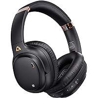 Ankbit Hybrid Active Noise Cancelling Headphones with aptX HD & Low Latency, Over Ear Bluetooth Headphones Wireless Headphones with Build-in Microphone Hi-Res Deep Bass, 80H Playtime (Upgraded)