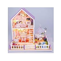 Furniture DIY Doll House Wooden Miniatura Doll Houses Furniture Kit DIY Puzzle Assemble Dollhouse Toys for Kids Gift